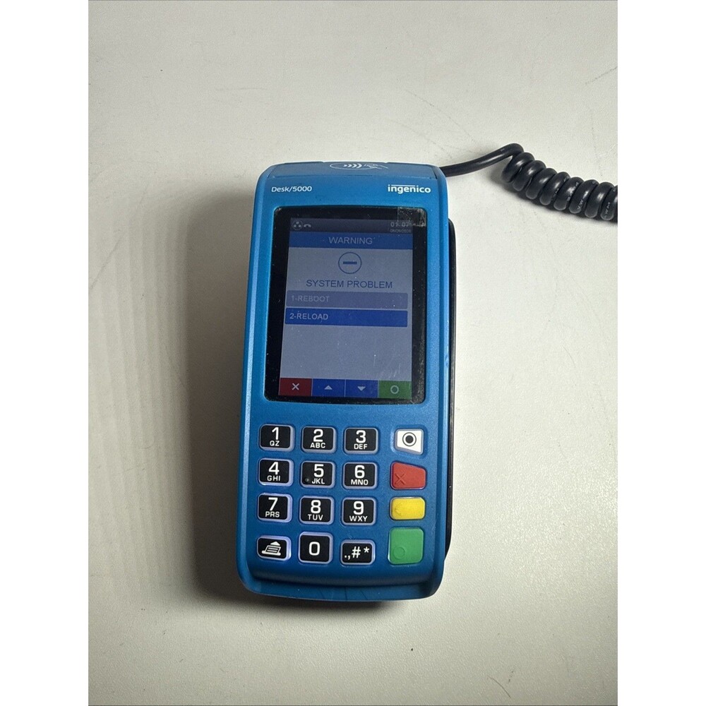 Ingenico Desk 5000 Card Payment Terminal TCA30011406T Chase SYSTEM PROBLEM
